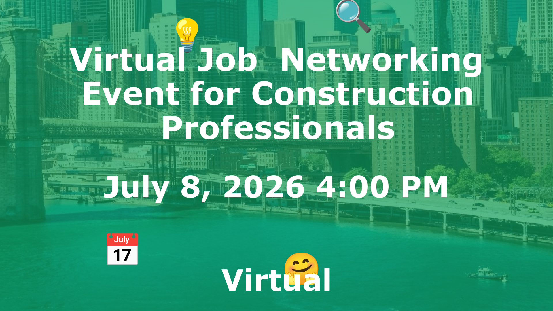 Virtual Job  Networking Event for Construction Professionals event image